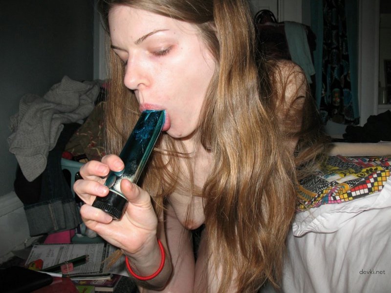 Amateur Babe Masturbates with Dildo - Explicit Solo Play Photos