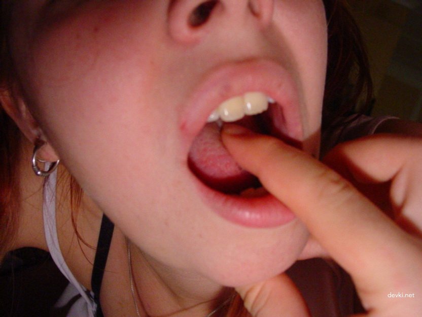 Fiery Redhead Licking Cock - Amateur Porn Photo