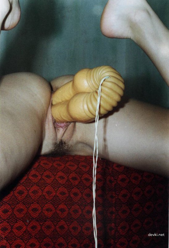 Busty slut double penetrates herself with two cocks for ultimate pleasure