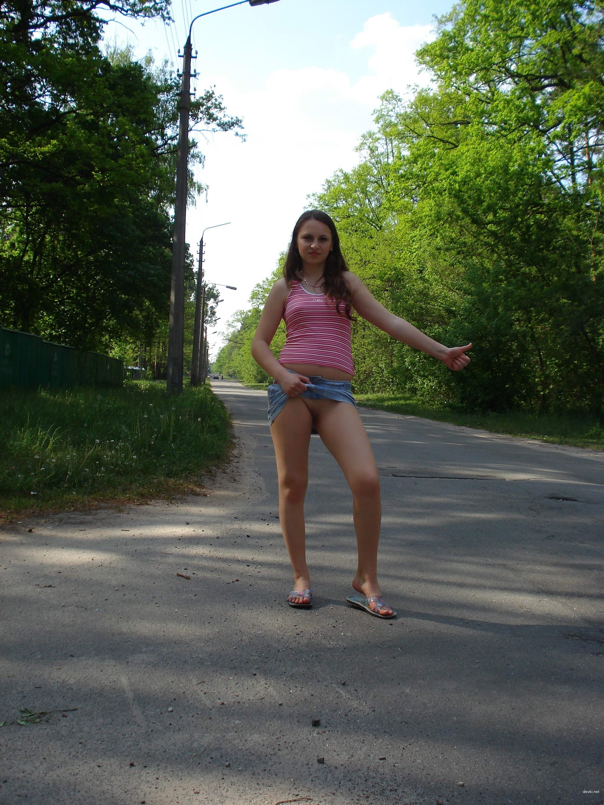 Amateur Girl Strips Outdoors and at Home - Part 2: Explicit Nude Photos