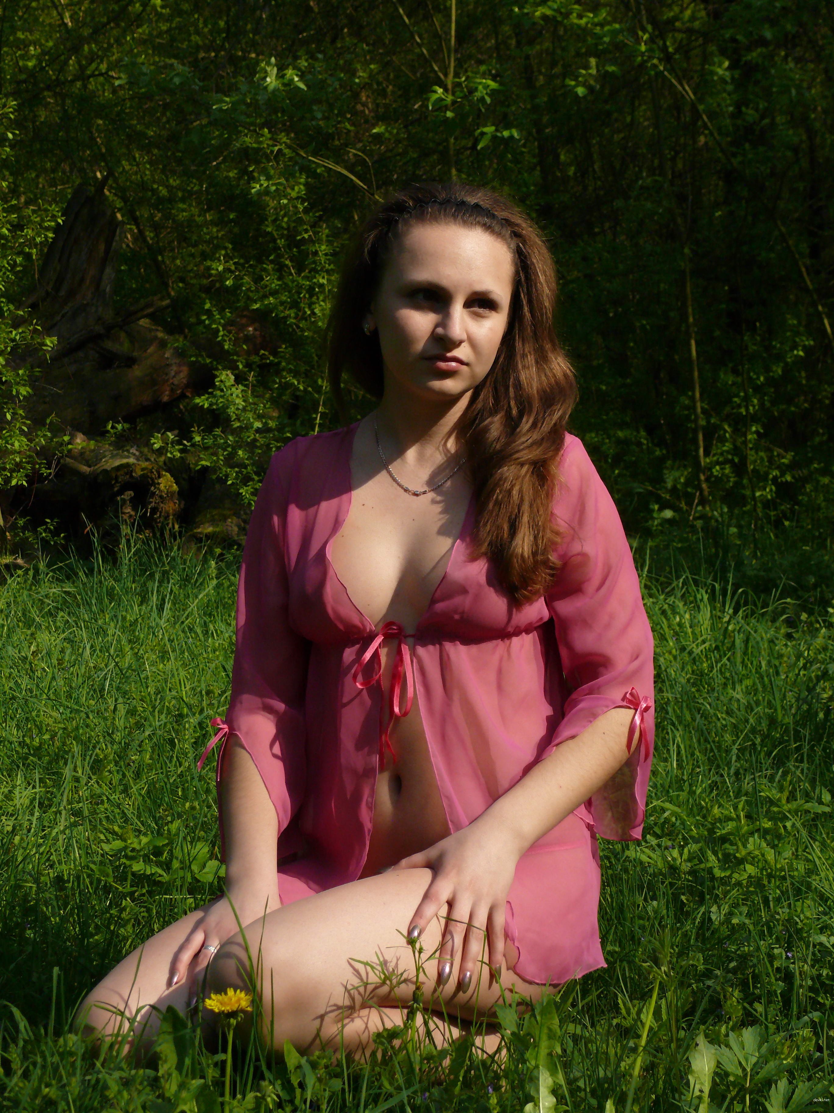 Explicit Amateur Outdoor and Indoor Strip Tease - Part 3: Girl Undressing in Nature and at Home