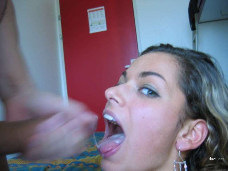 Throat Fucked and Mouth Filled with Cum - Explicit Amateur Porn Photo