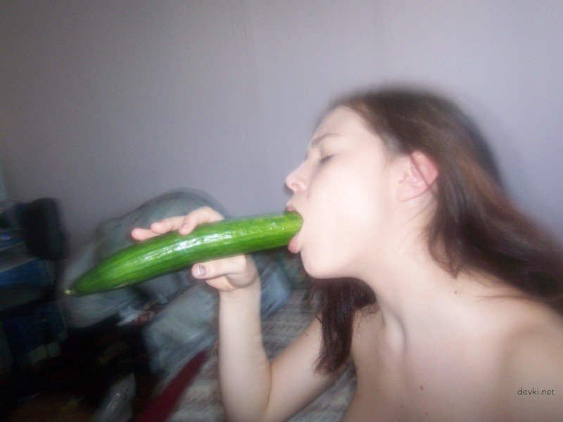 Amateur Slut Fucks Herself with Cucumber - Explicit Solo Porn
