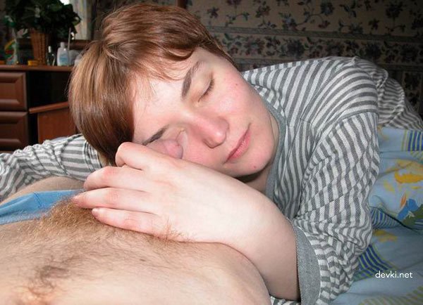 Aunt Gives Blowjob to Husband - Explicit Amateur Porn Photo