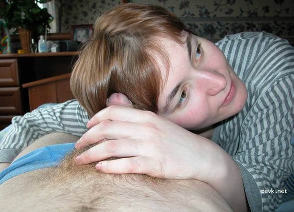 Aunt Gives Blowjob to Husband - Explicit Amateur Porn Photo