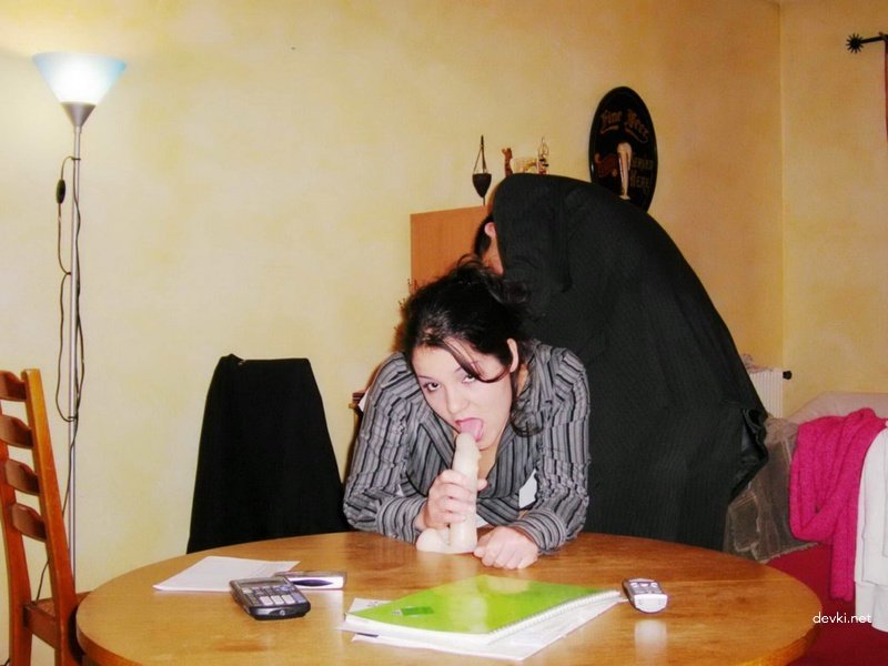 Hot Babe in Stockings Masturbates Solo - Amateur Porn Pic