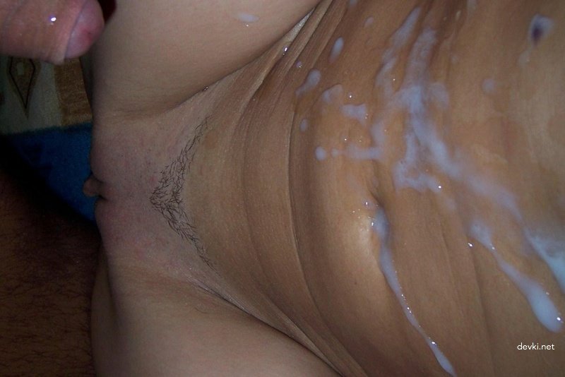Drenched Beauty Covered in Cum: Explicit Amateur Porn Photo