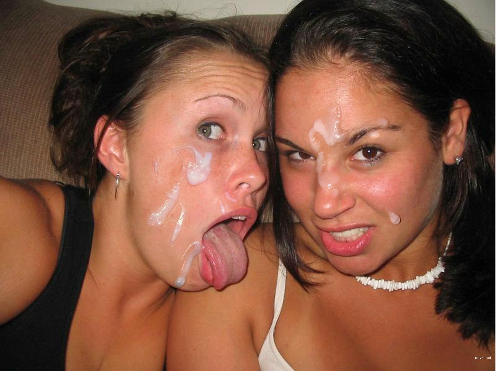 Girls Taking Cumshots on Their Faces - Explicit Amateur Porn Photos