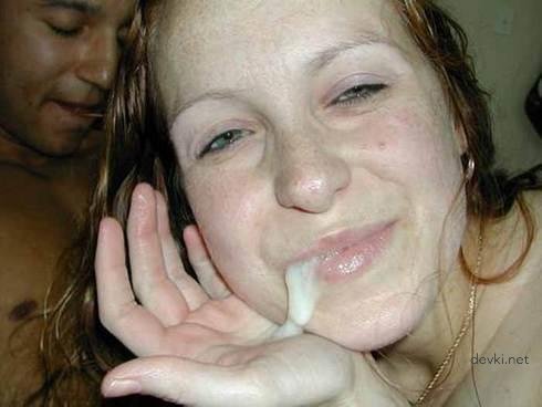 Girls Taking Cumshots on Their Faces - Explicit Amateur Porn Photos