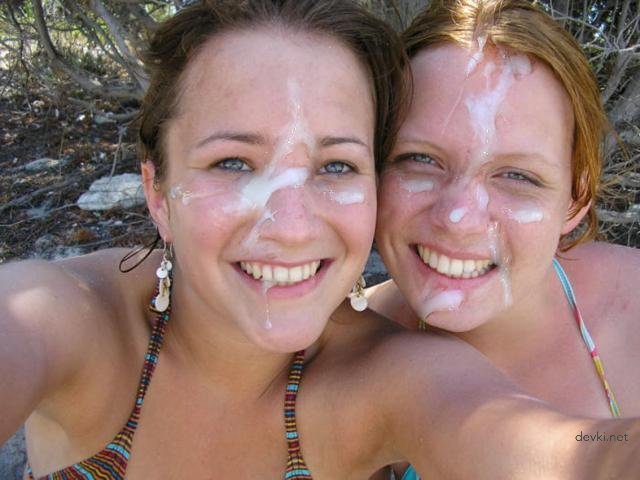 Girls Taking Cumshots on Their Faces - Explicit Amateur Porn Photos