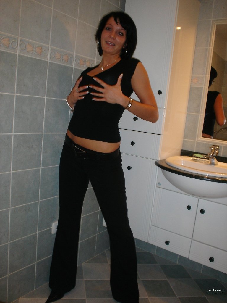 Drunk Brunette Masturbates Her Pussy - Amateur Porn Photo