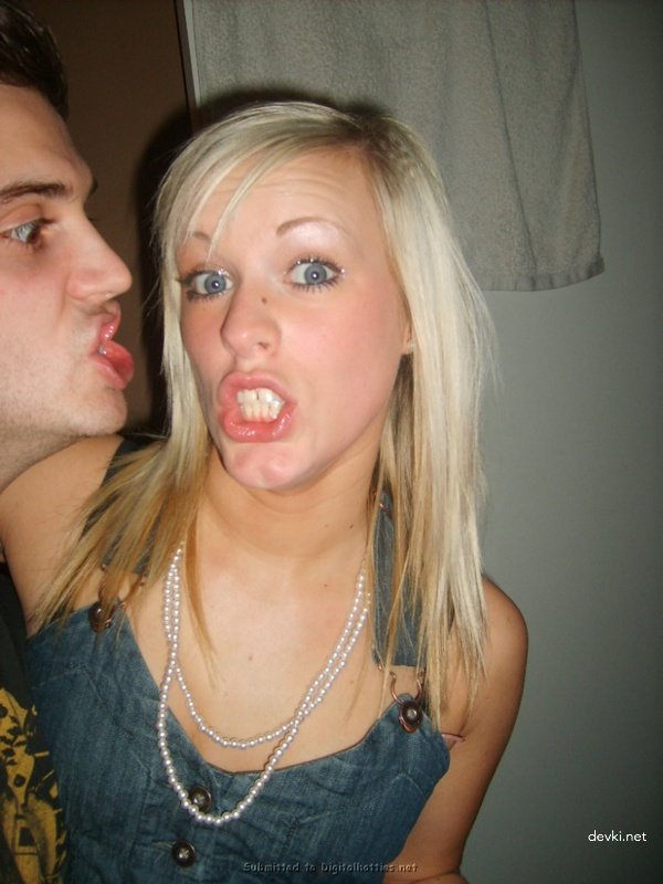 Blonde Babe Pleasuring Friend's Cock - Hot Amateur Porn Photo