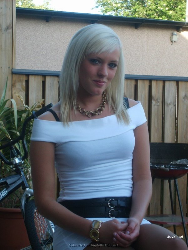 Blonde Babe Pleasuring Friend's Cock - Hot Amateur Porn Photo