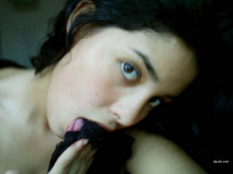 Hot Brunette with Beautiful Tits Masturbates Her Clit - Amateur Porn Pic