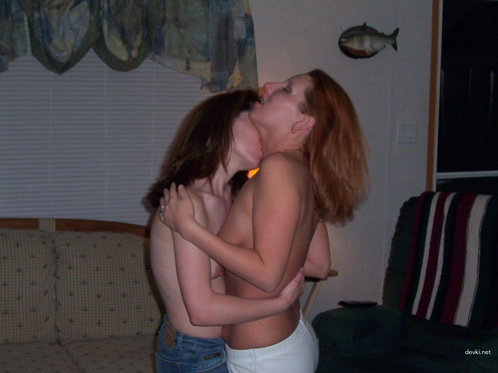 Lesbian Friends Lick Each Other's Shaved Pussies - Amateur Porn Photo