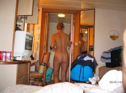 Sexy Woman with Silicone Breasts Poses Nude - Explicit Amateur Photo