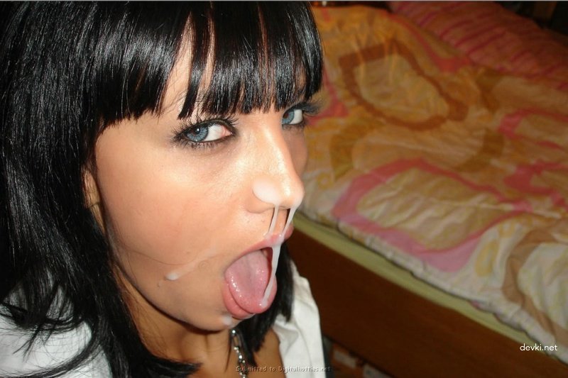 Facial Cumshot for Mulatto Amateur - Explicit Porn Photo