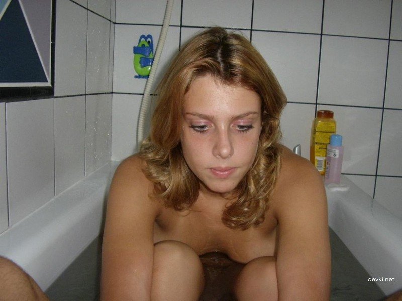 Blonde Babe Gives Sloppy Blowjob to Boyfriend - Explicit Amateur Porn Photo