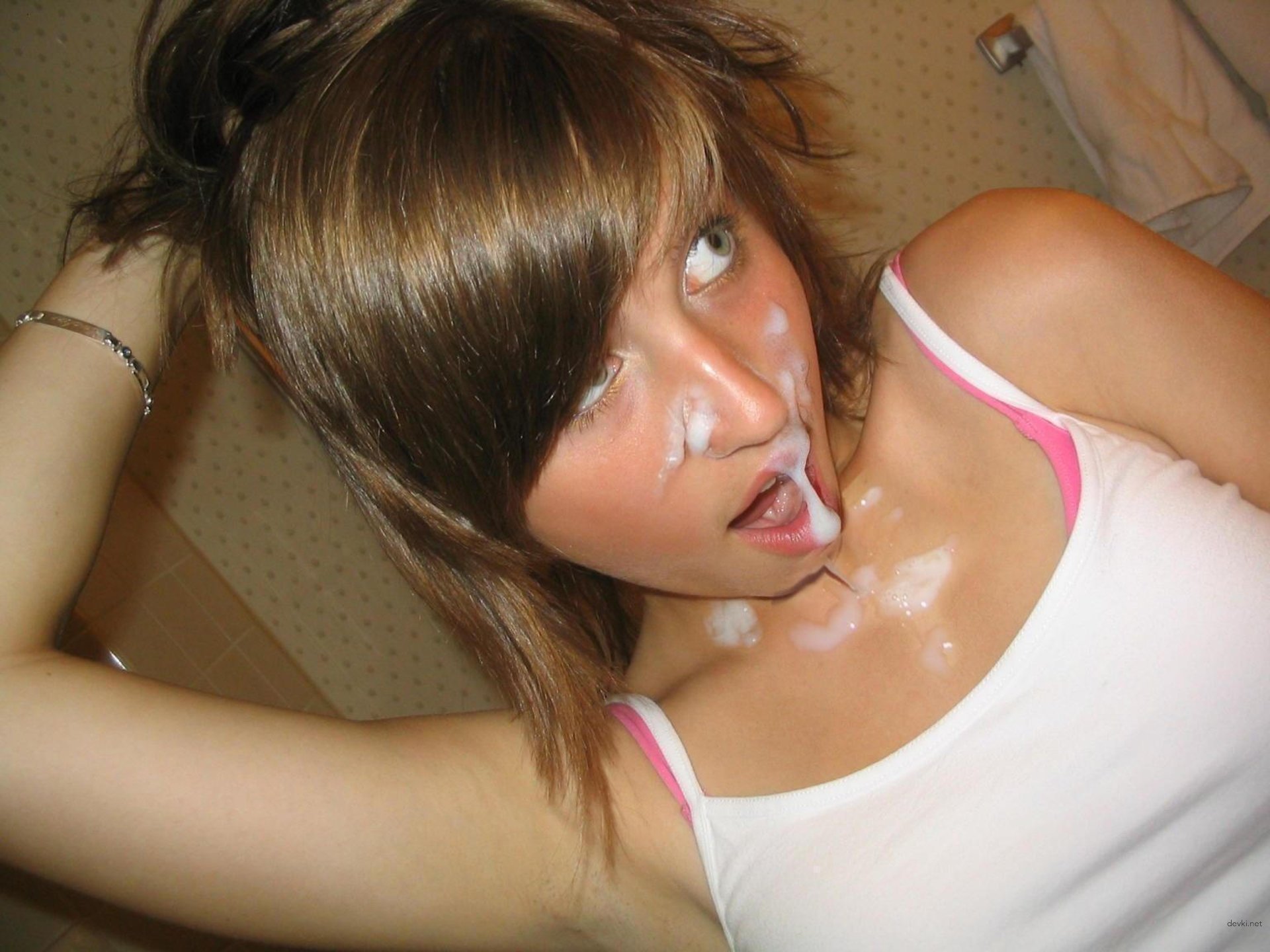 Hot Girls Covered in Cum: Explicit Amateur Porn Photos