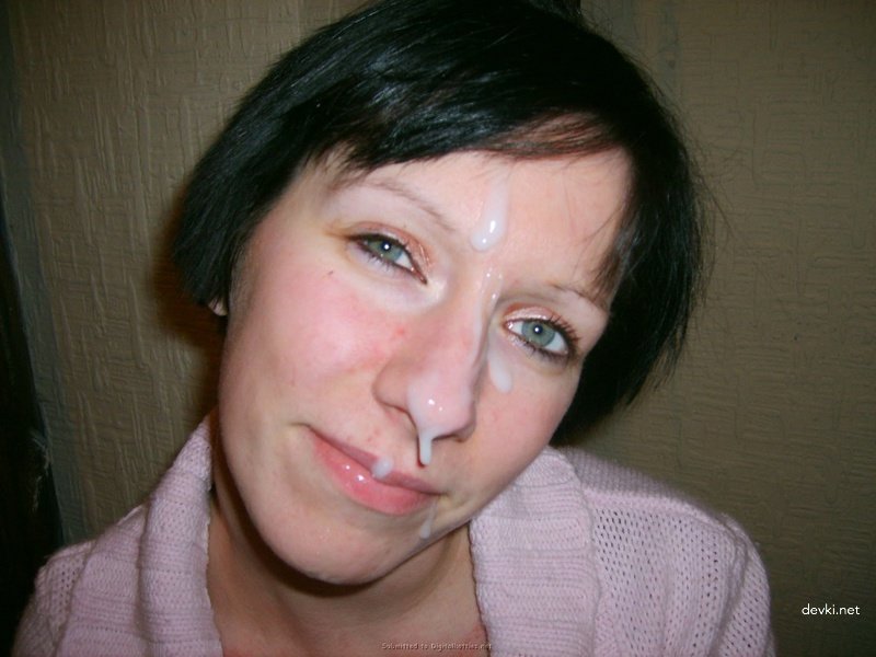 Mature Aunt Gets Covered in Cum - Explicit Amateur Porn Photo