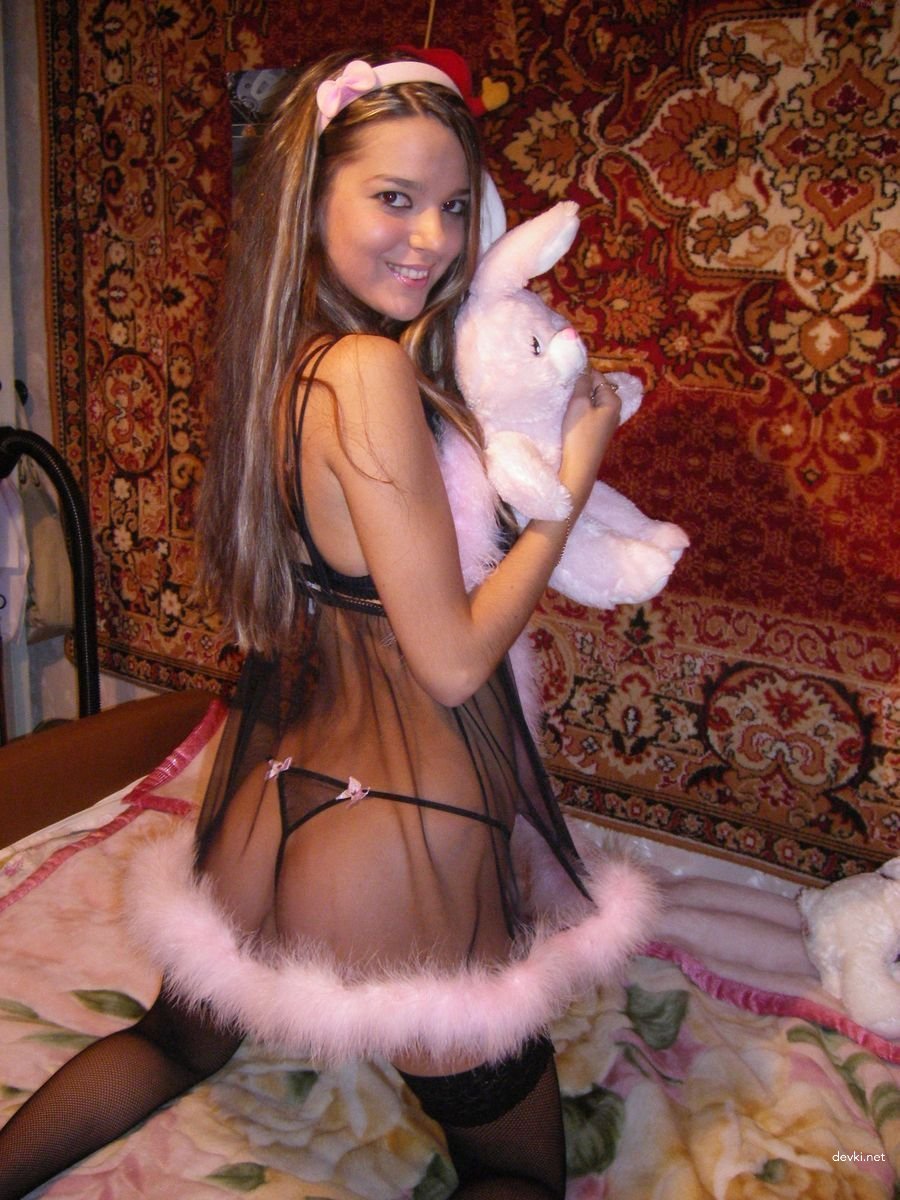 Seductive Young Woman Posing at Home in Lingerie - Amateur Explicit Photo
