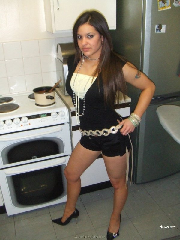 Sultry Brunette Poses Seductively After Wild Night Out - Amateur Clubbing Photo