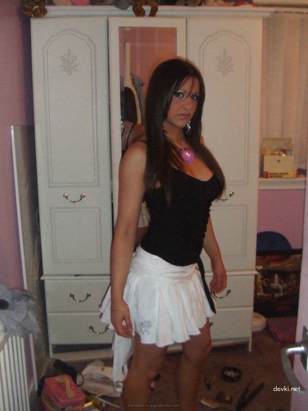 Sultry Brunette Poses Seductively After Wild Night Out - Amateur Clubbing Photo