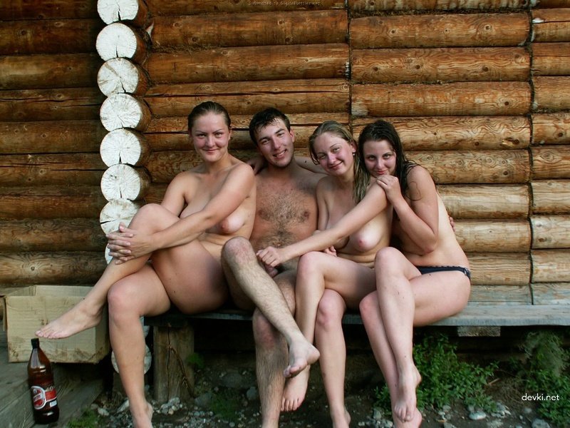 Intimate Couple in Sauna: Amateur Explicit Family Photo