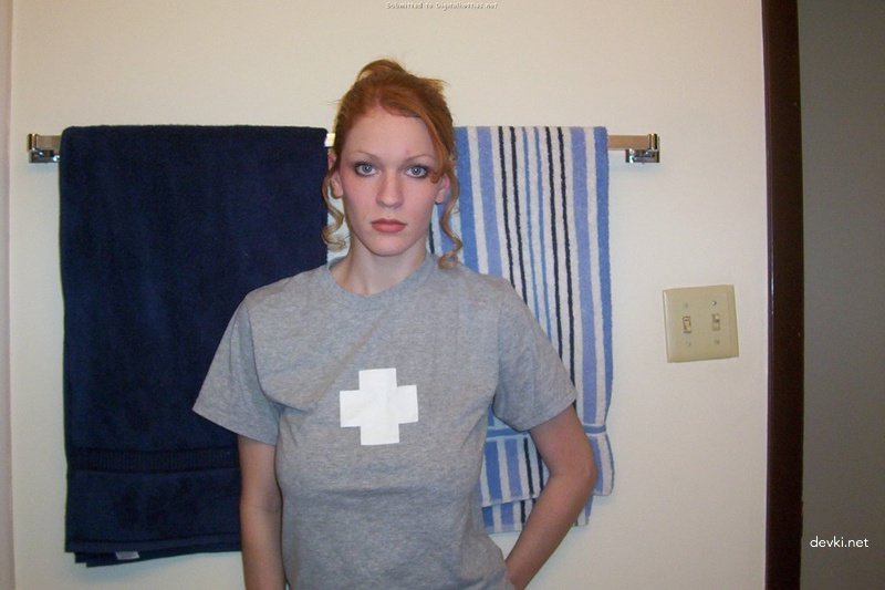 Skinny Redhead Girl Shows Off Her Pierogi - Amateur Explicit Photo