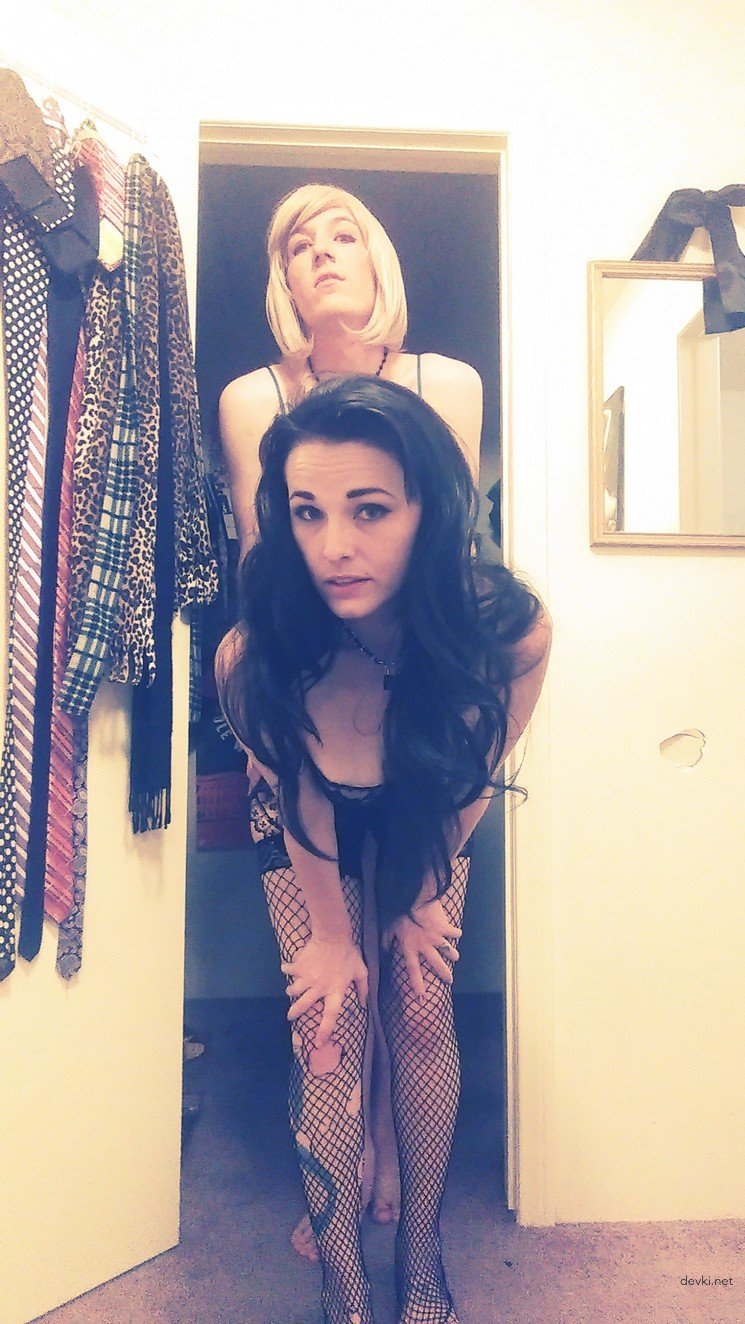 Young couple has fun crossdressing guy in sexy lingerie