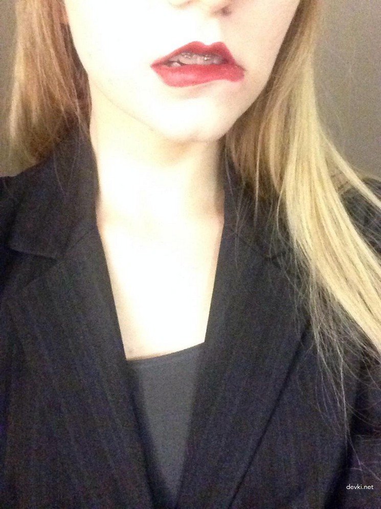 Young Blonde Babe Goes to Work with Anal Plug: Explicit Amateur Porn Photo