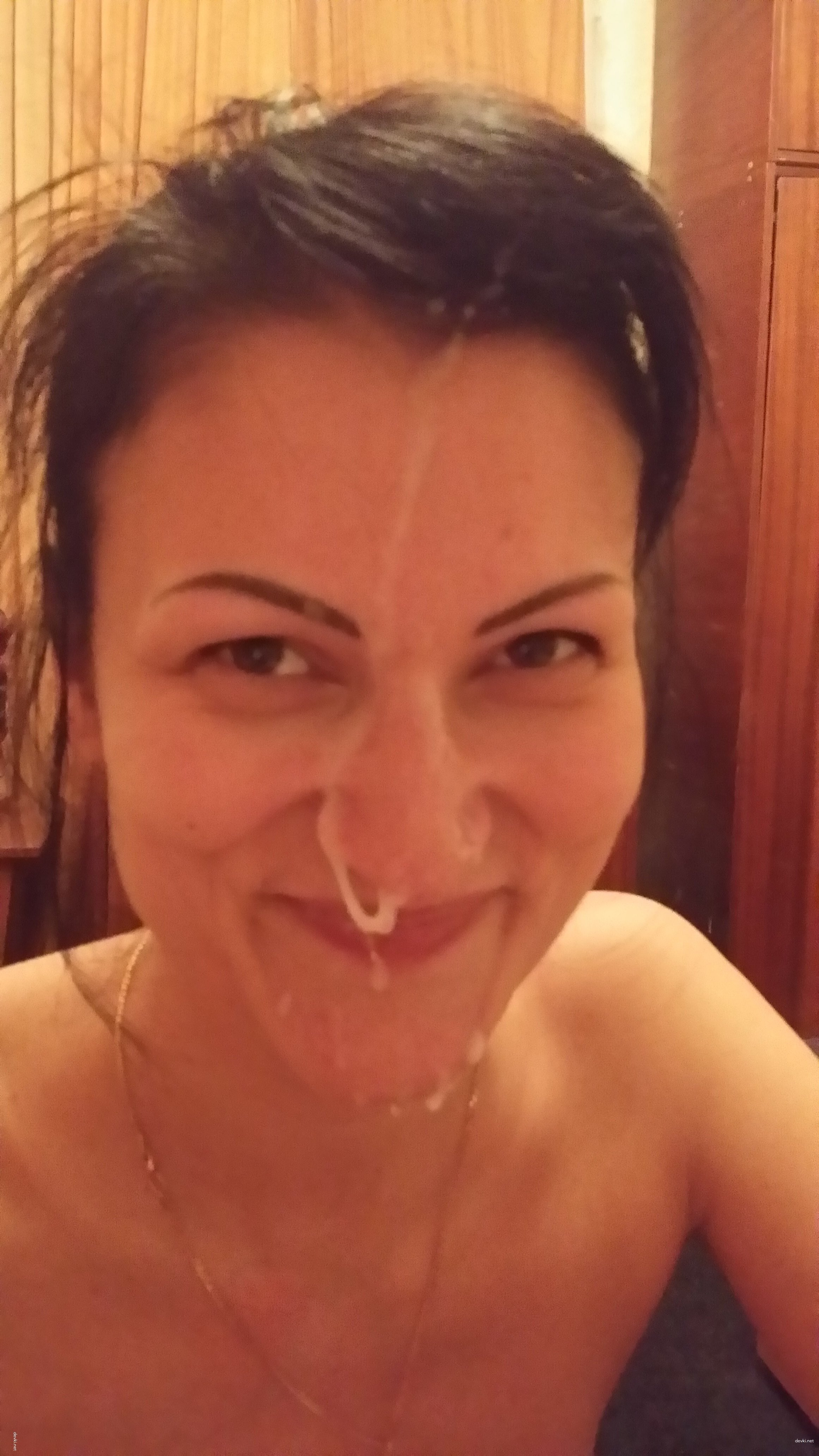 Amateur Porn Photo: Cum on Nose - Explicit Facial Cumshot Action