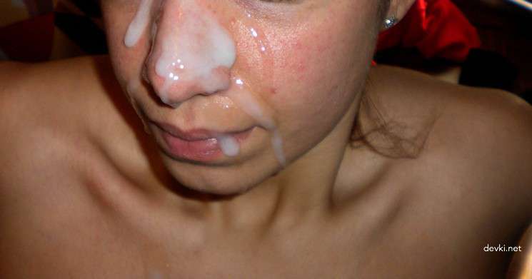 Facial Cumshots: Hot Girls Covered in Cum - Amateur Porn Pics