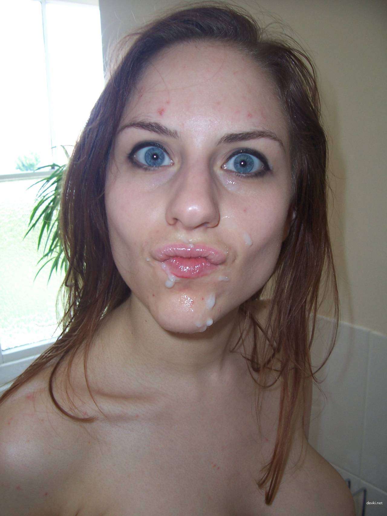 Hot Naked Girls Covered in Cum: Explicit Amateur Porn Photos