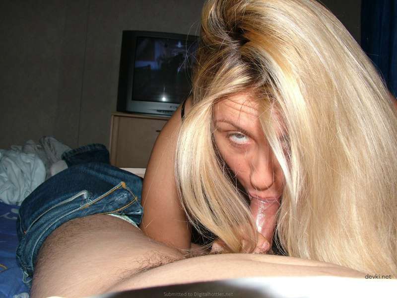 Amateur Slut Sucking Cock on Camera - Explicit Blowjob Photo