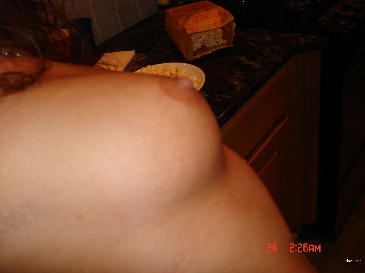 Young wife licks her friend's pussy - Amateur lesbian porn photo