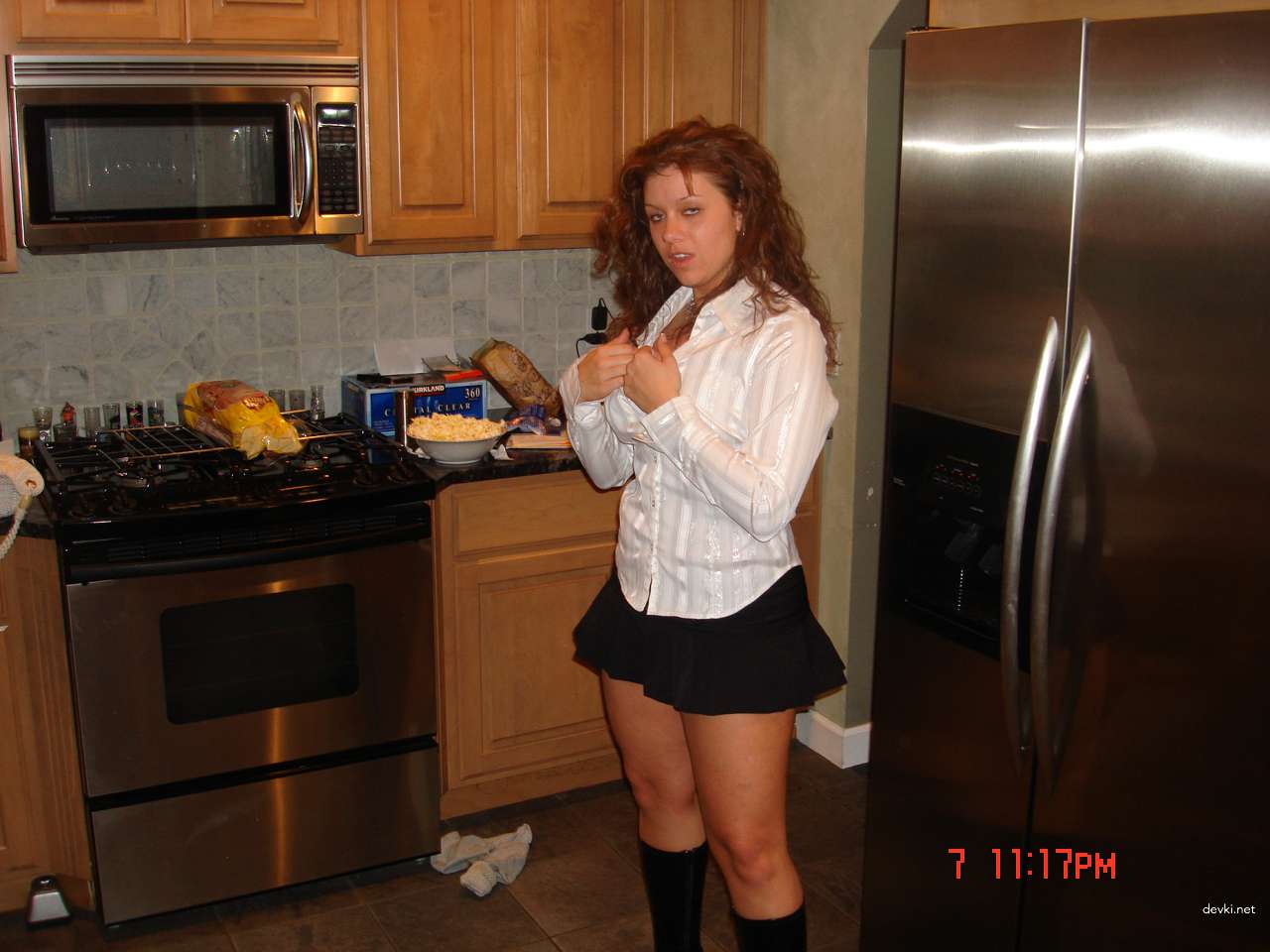 Young wife licks her friend's pussy - Amateur lesbian porn photo