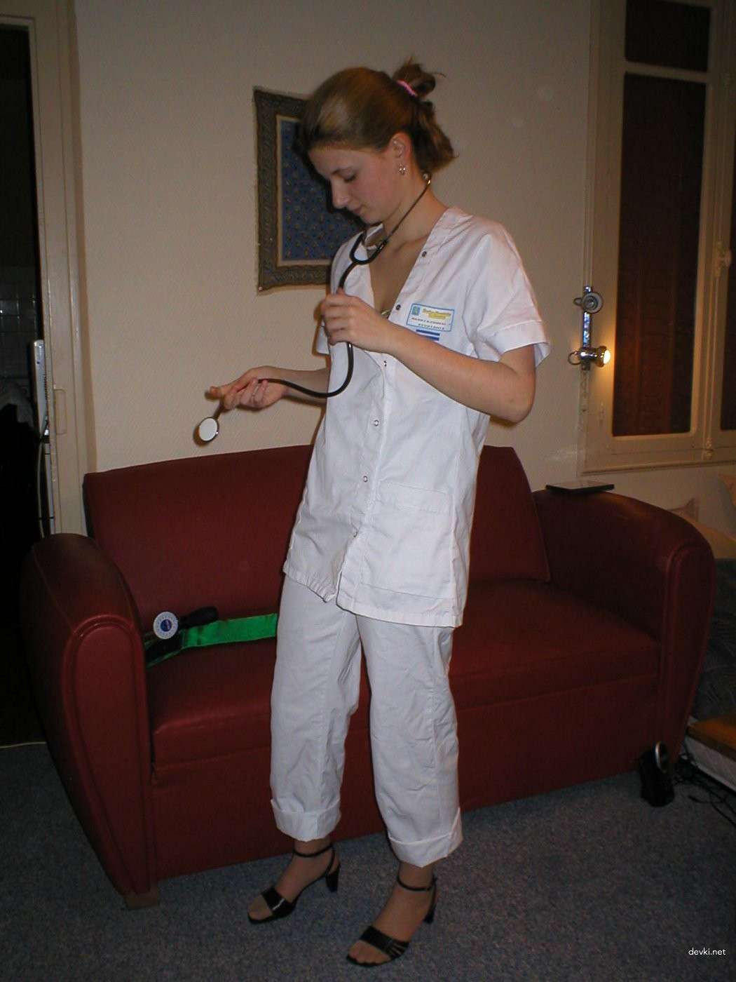 Naked Nurse Plays with Her Pussy: Explicit Amateur Porn Photo