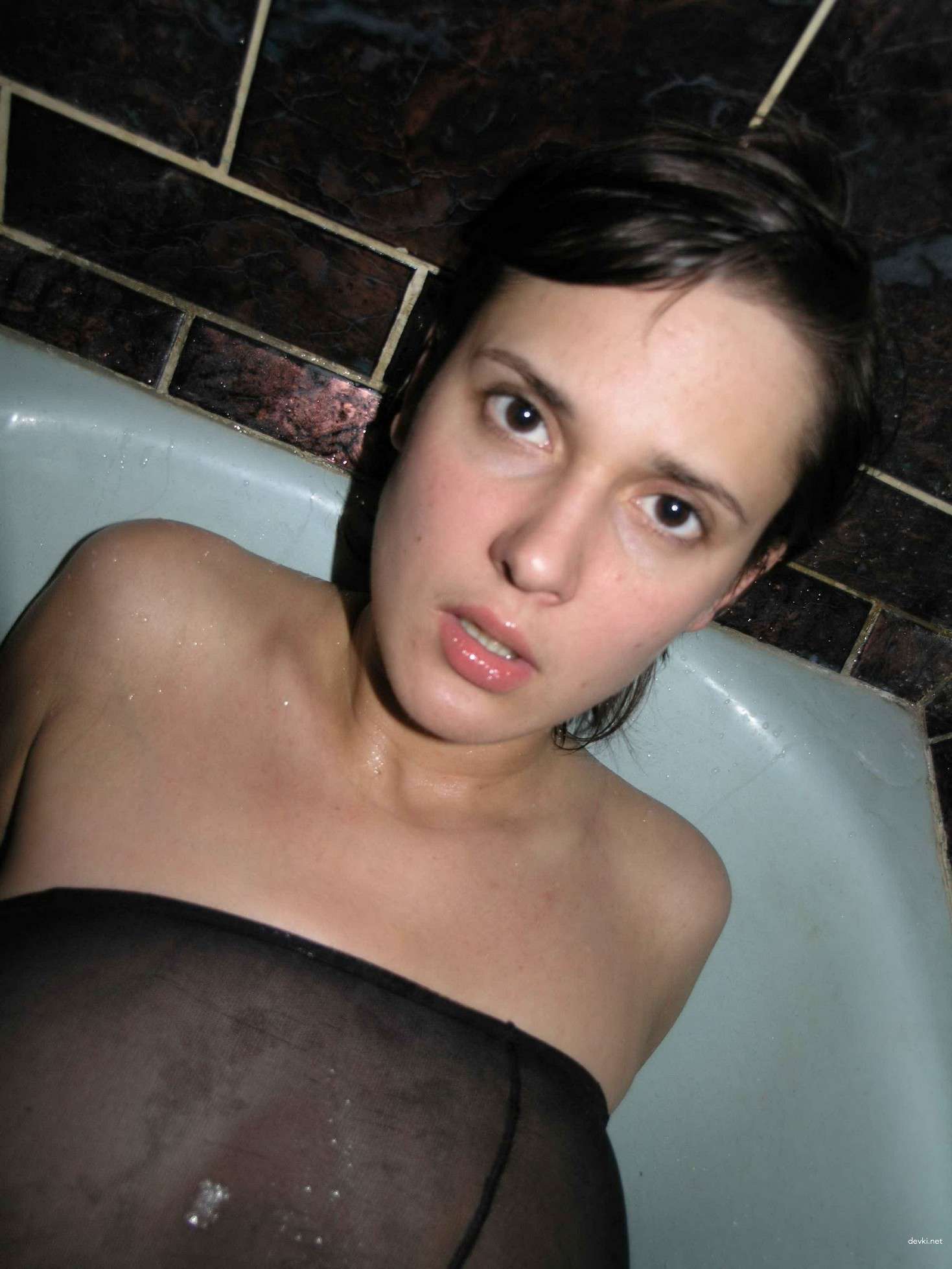 Big Tits Babe Shows Pussy and Sucks Cock - Amateur Porn Photo