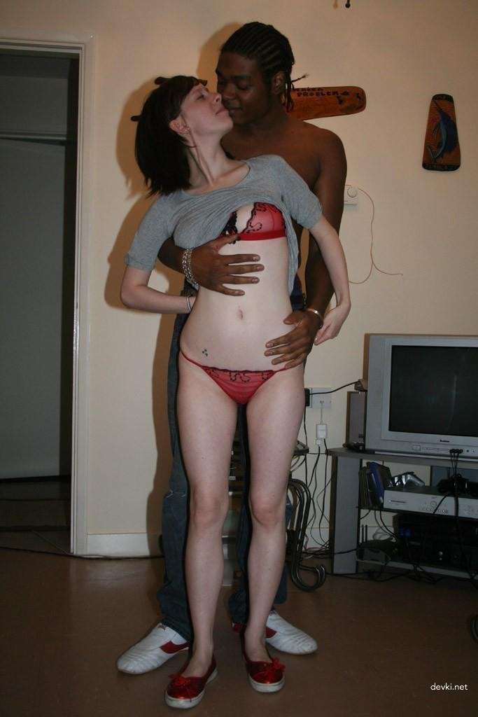 French Girl Fucks Black Guy: Hardcore Interracial Amateur Porn Photo