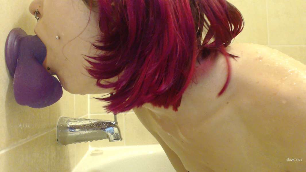 Deep Throat Blowjob with Dildo - Explicit Amateur Porn Photo