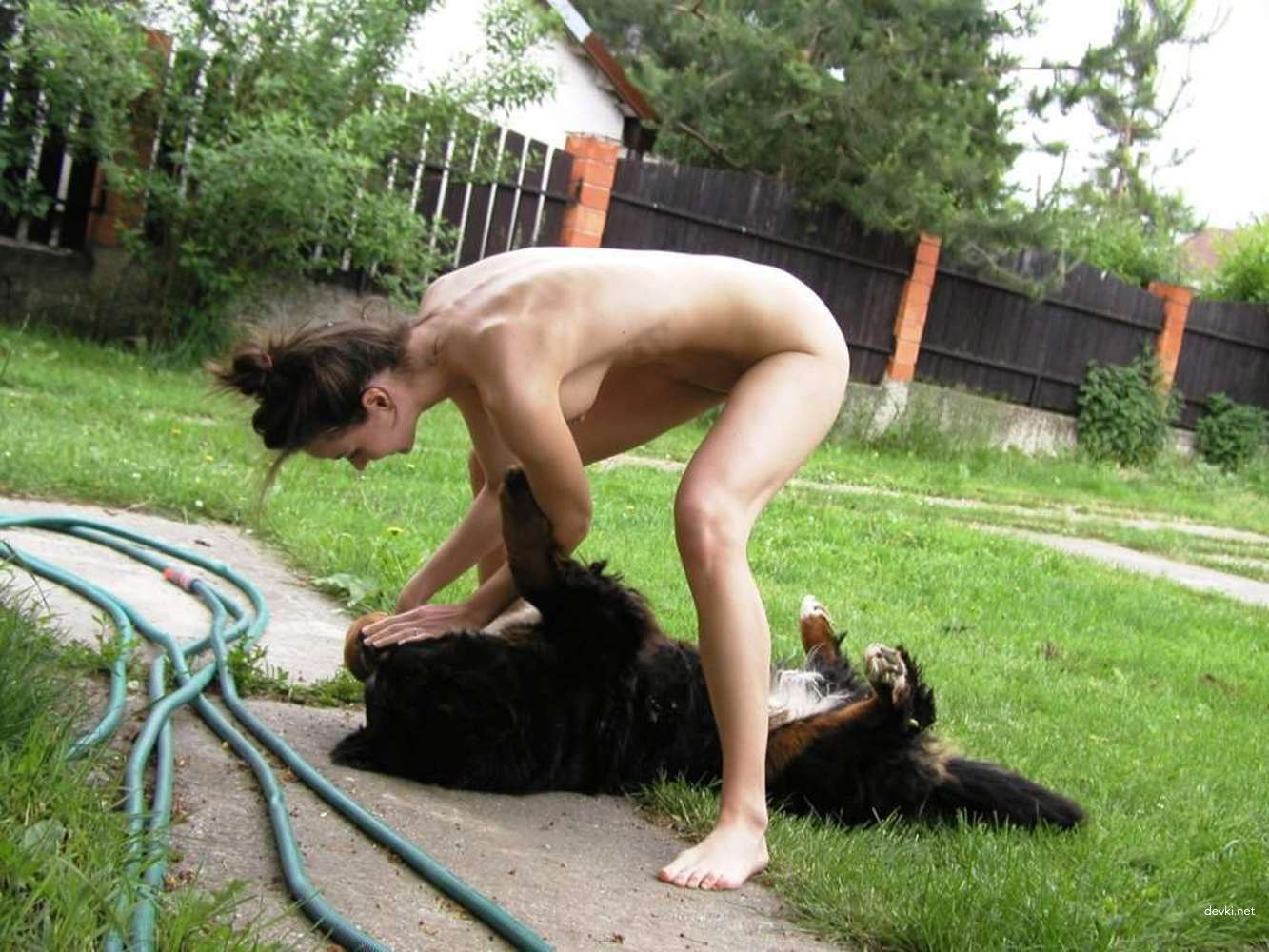 Explicit Amateur Porn: Woman Naked Playing with Dog and Having Sex
