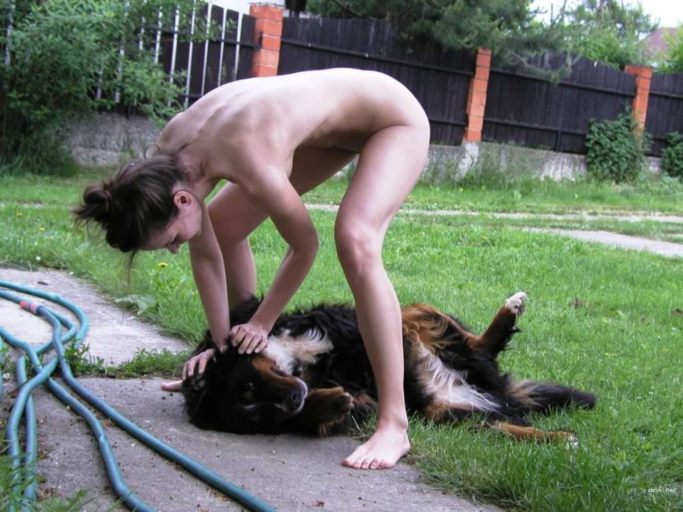Explicit Amateur Porn: Woman Naked Playing with Dog and Having Sex