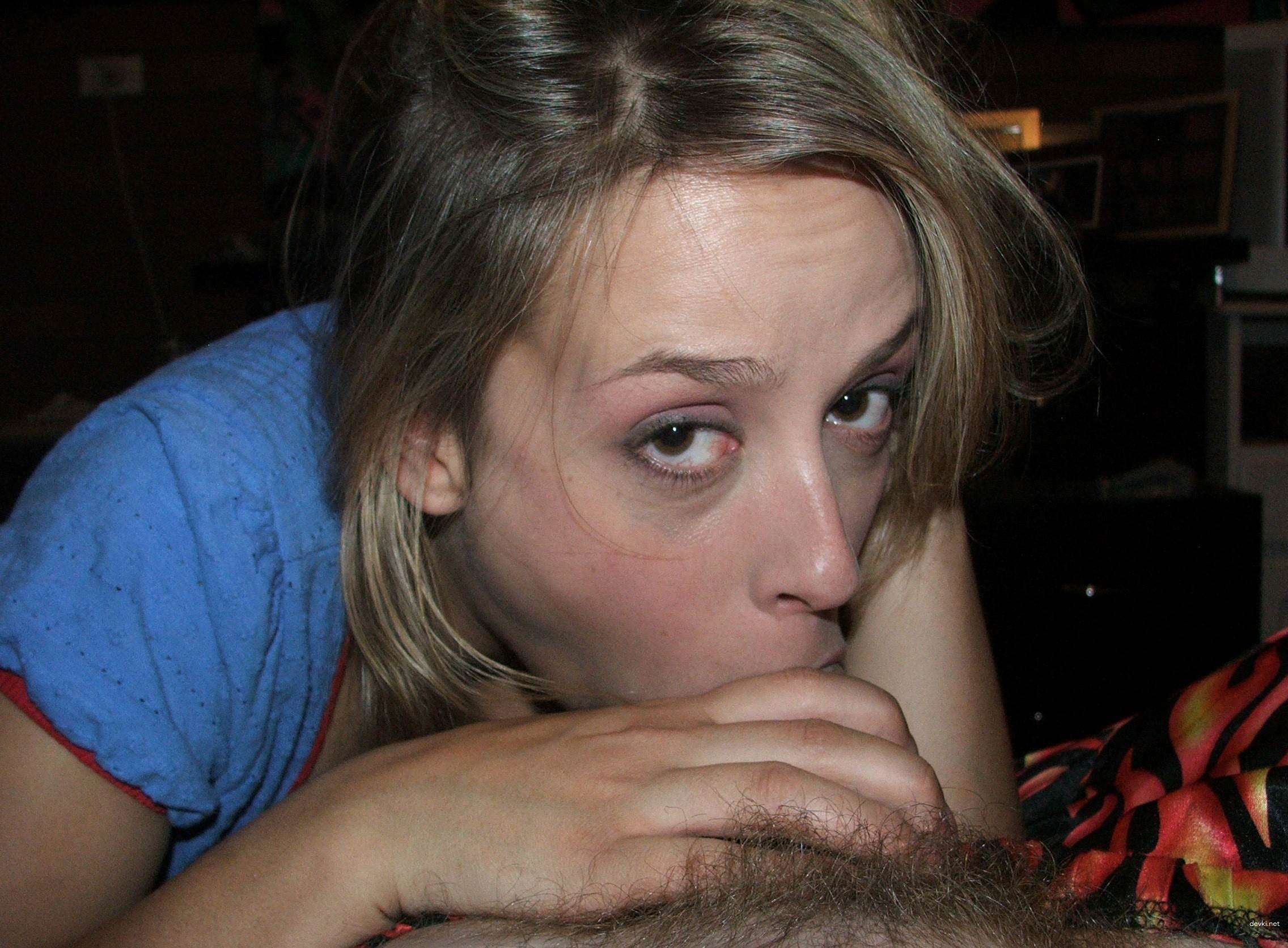 Hot Amateur Girl Sucking Boyfriend's Cock - Explicit Blowjob Photo