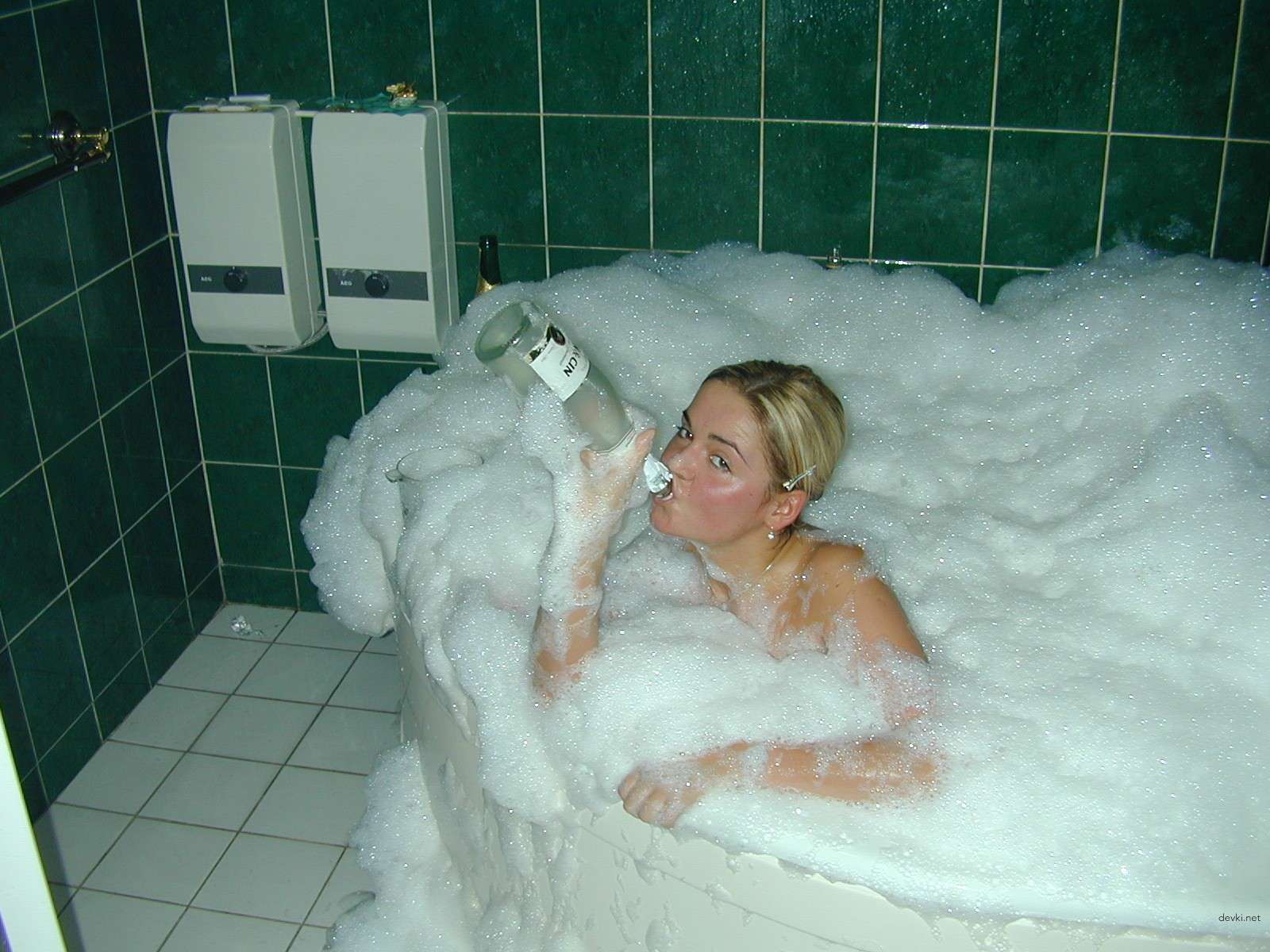 Amateur Busty Blonde Relaxing - Explicit Vacation Boobs Pic