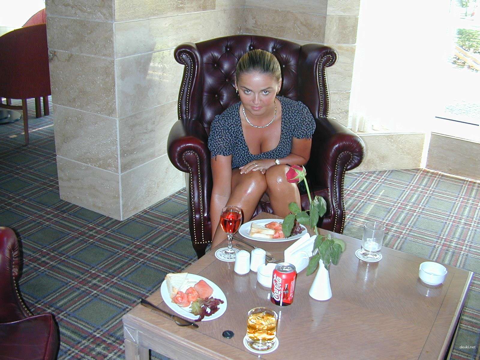 Amateur Busty Blonde Relaxing - Explicit Vacation Boobs Pic