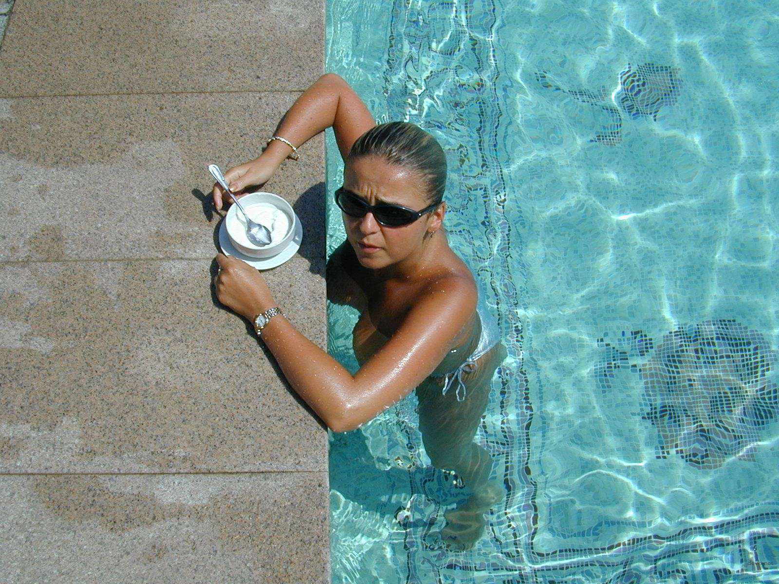 Amateur Busty Blonde Relaxing - Explicit Vacation Boobs Pic