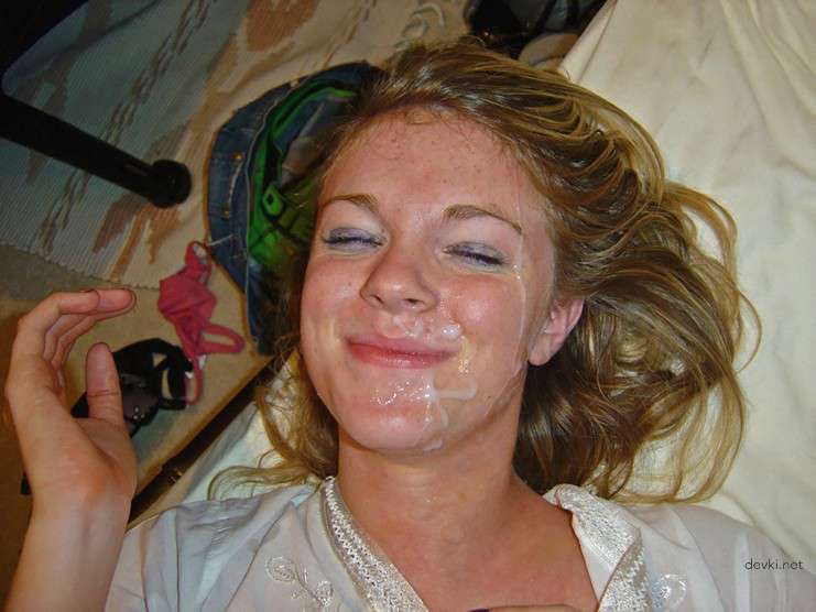 Hot Amateur Girls Covered in Cum - Explicit Facial Porn Photos