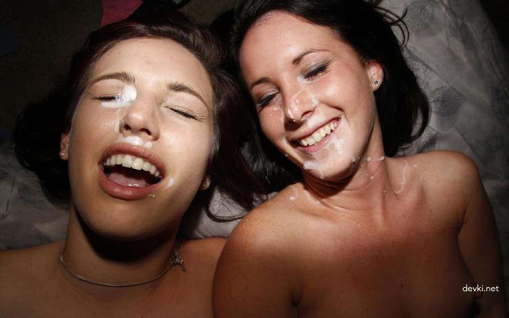 Hot Amateur Girls Covered in Cum - Explicit Facial Porn Photos