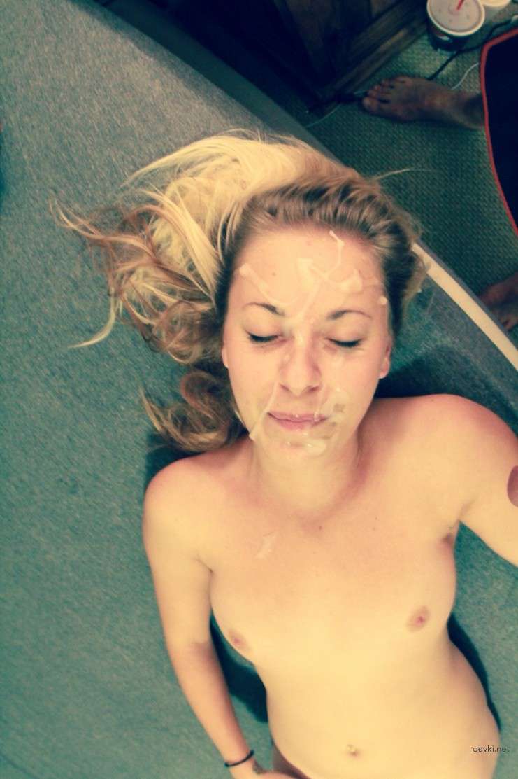 Hot Amateur Girls Covered in Cum - Explicit Facial Porn Photos